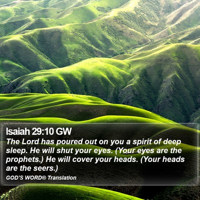 Isaiah 29:10 GW Bible Verse Image