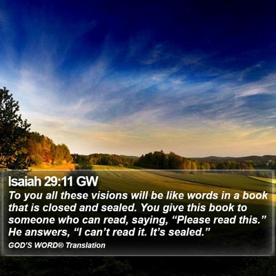 Isaiah 29:11 GW Bible Verse Image