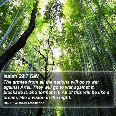 Isaiah 29:7 GW Bible Verse Image