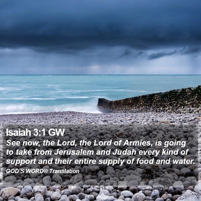 Isaiah 3:1 GW Bible Verse Image