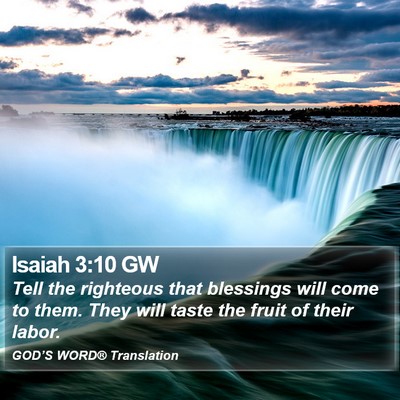 Isaiah 3:10 GW Bible Verse Image