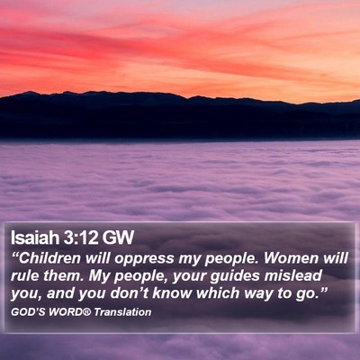 Isaiah 3:12 GW Bible Verse Image