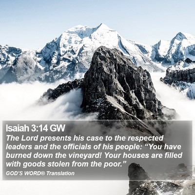 Isaiah 3:14 GW Bible Verse Image