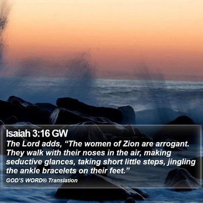 Isaiah 3:16 GW Bible Verse Image