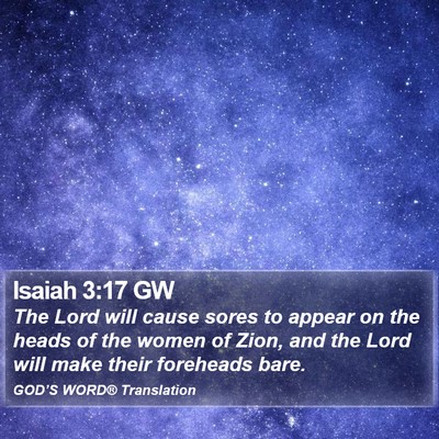Isaiah 3:17 GW Bible Verse Image