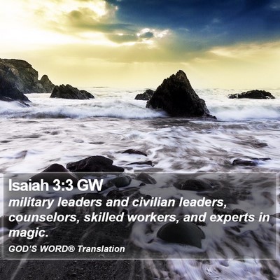 Isaiah 3:3 GW Bible Verse Image
