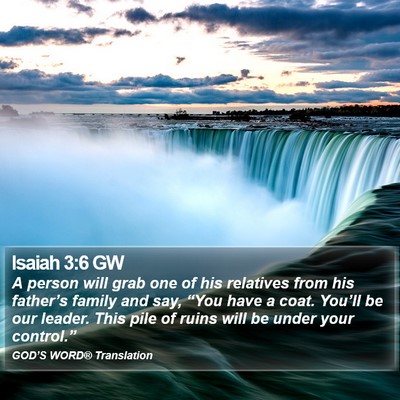 Isaiah 3:6 GW Bible Verse Image