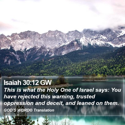 Isaiah 30:12 GW Bible Verse Image