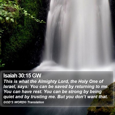 Isaiah 30:15 GW Bible Verse Image