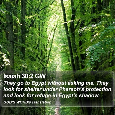 Isaiah 30:2 GW Bible Verse Image