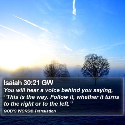 Isaiah 30:21 GW Bible Verse Image
