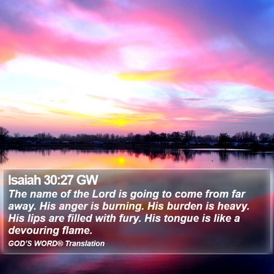 Isaiah 30:27 GW Bible Verse Image
