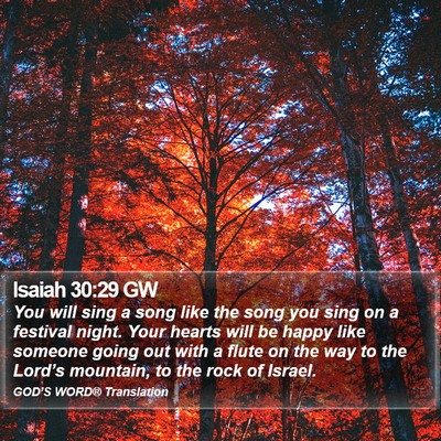 Isaiah 30:29 GW Bible Verse Image