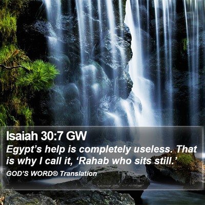 Isaiah 30:7 GW Bible Verse Image