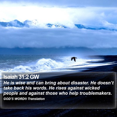 Isaiah 31:2 GW Bible Verse Image