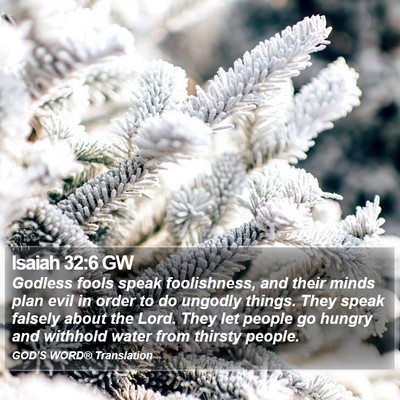 Isaiah 32:6 GW Bible Verse Image