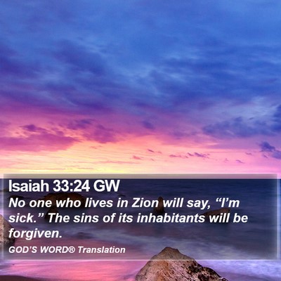 Isaiah 33:24 GW Bible Verse Image