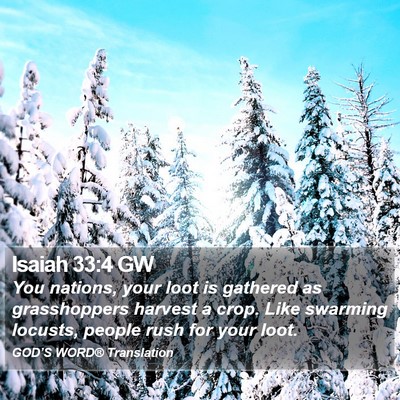 Isaiah 33:4 GW Bible Verse Image