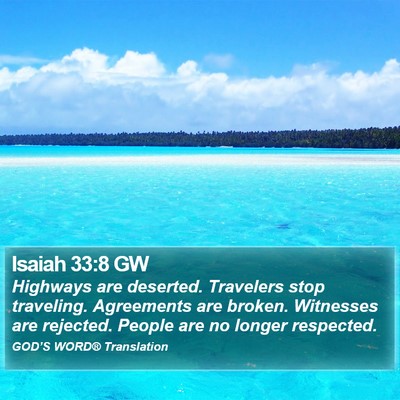 Isaiah 33:8 GW Bible Verse Image