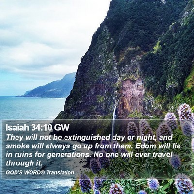 Isaiah 34:10 GW Bible Verse Image