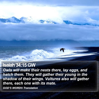 Isaiah 34:15 GW Bible Verse Image