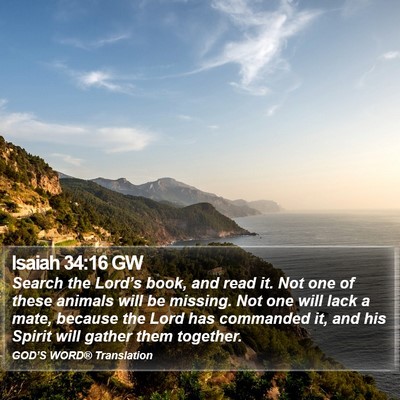 Isaiah 34:16 GW Bible Verse Image
