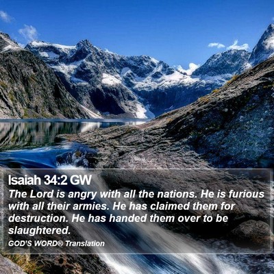 Isaiah 34:2 GW Bible Verse Image