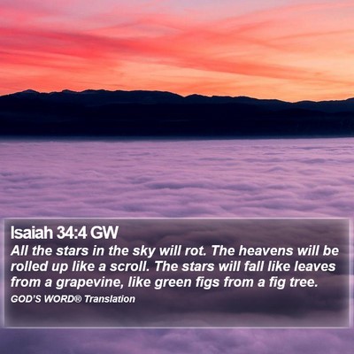 Isaiah 34:4 GW Bible Verse Image