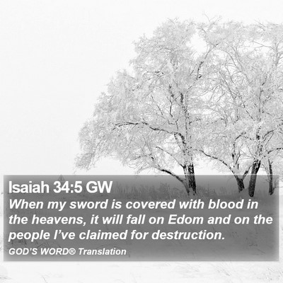 Isaiah 34:5 GW Bible Verse Image