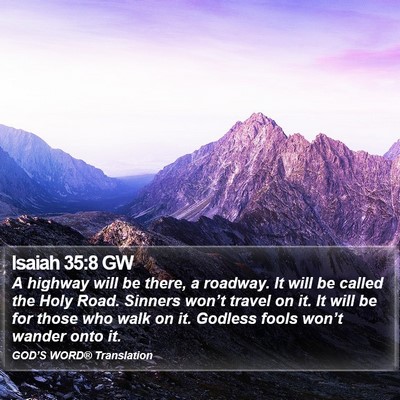 Isaiah 35:8 GW Bible Verse Image