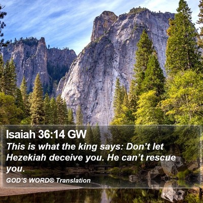 Isaiah 36:14 GW Bible Verse Image