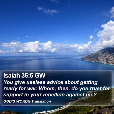 Isaiah 36:5 GW Bible Verse Image
