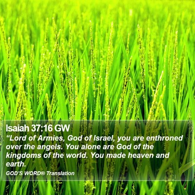 Isaiah 37:16 GW Bible Verse Image