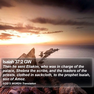Isaiah 37:2 GW Bible Verse Image
