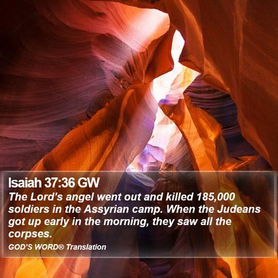 Isaiah 37:36 GW Bible Verse Image