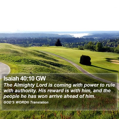 Isaiah 40:10 GW Bible Verse Image