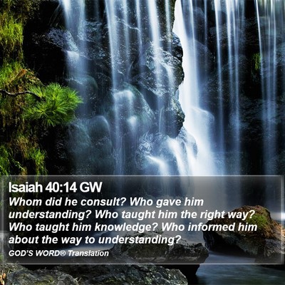 Isaiah 40:14 GW Bible Verse Image