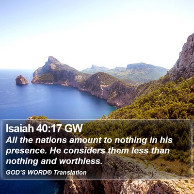 Isaiah 40:17 GW Bible Verse Image