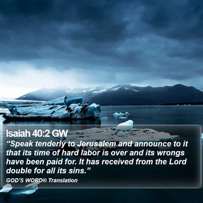 Isaiah 40:2 GW Bible Verse Image