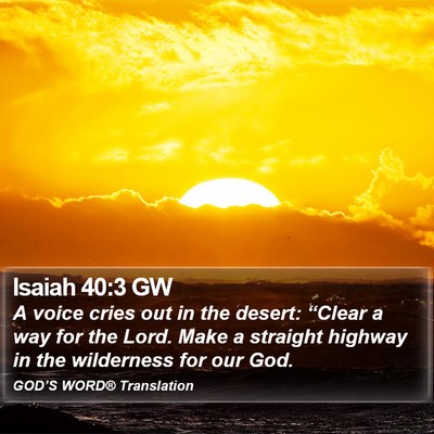 Isaiah 40:3 GW Bible Verse Image