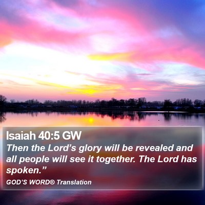 Isaiah 40:5 GW Bible Verse Image