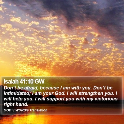 Isaiah 41:10 GW Bible Verse Image