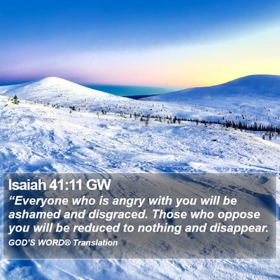 Isaiah 41:11 GW Bible Verse Image