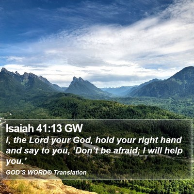 Isaiah 41:13 GW Bible Verse Image