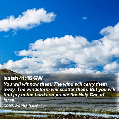 Isaiah 41:16 GW Bible Verse Image
