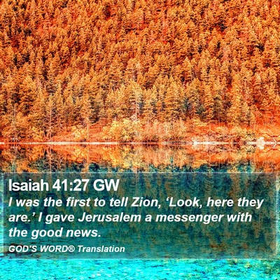 Isaiah 41:27 GW Bible Verse Image