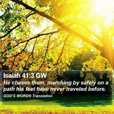 Isaiah 41:3 GW Bible Verse Image