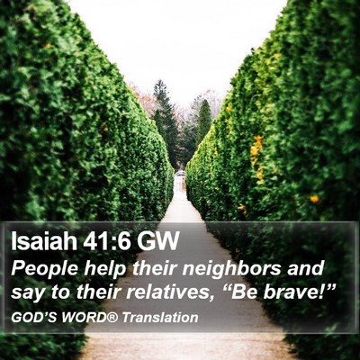 Isaiah 41:6 GW Bible Verse Image