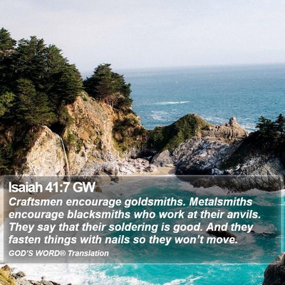Isaiah 41:7 GW Bible Verse Image