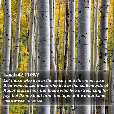 Isaiah 42:11 GW Bible Verse Image